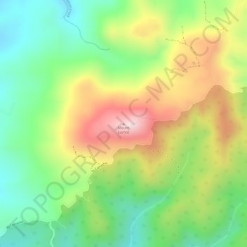 Carte topographique Mount Lumot, altitude, relief