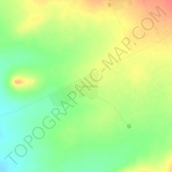 Carte topographique Thornlands, altitude, relief