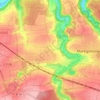 Carte topographique Aichholzhof, altitude, relief
