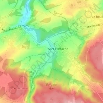 Carte topographique Bas-Sart, altitude, relief