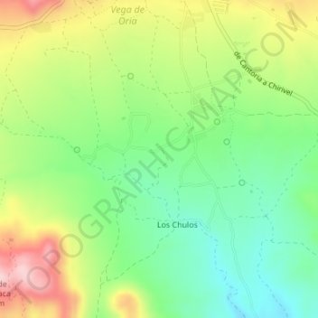 Carte topographique Los Lisos, altitude, relief