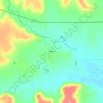 Carte topographique Reece, altitude, relief