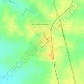 Carte topographique Gilbert, altitude, relief