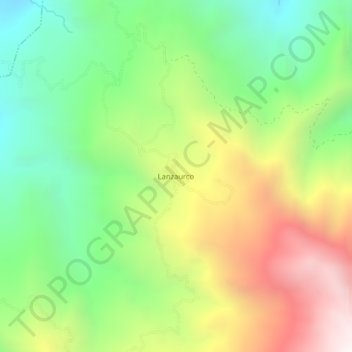 Carte topographique Lanzaurco, altitude, relief