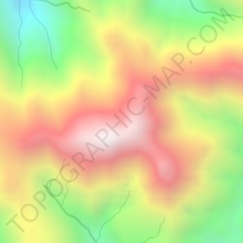 Carte topographique Mt. Kemalugong, altitude, relief