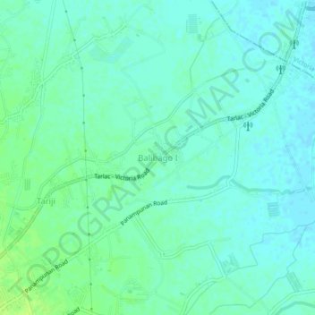 Carte topographique Balibago Ⅰ, altitude, relief