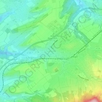 Carte topographique Steinhofen, altitude, relief