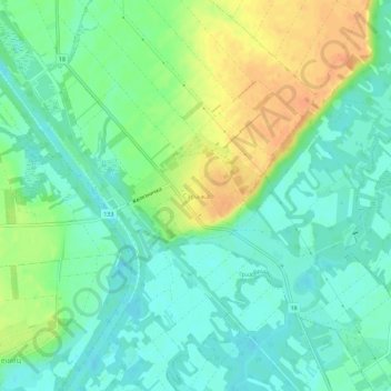 Carte topographique Straza, altitude, relief