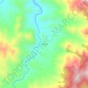 Carte topographique Antseva, altitude, relief