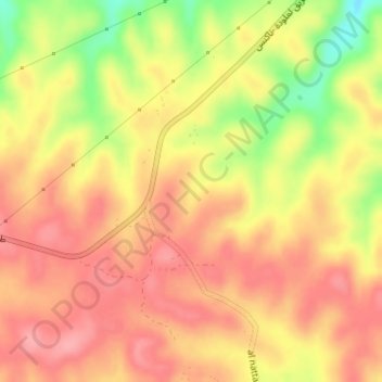 Carte topographique Jebel Akhdar, altitude, relief
