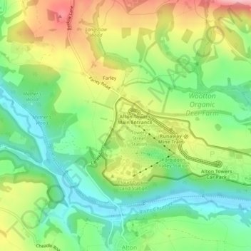 Carte topographique CBeebies Land, altitude, relief