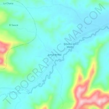 Carte topographique Junco Arriba, altitude, relief
