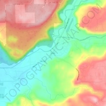 Carte topographique Croker, altitude, relief