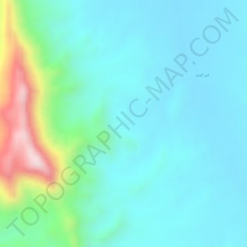 Carte topographique `Ozlat Al Fijj, altitude, relief
