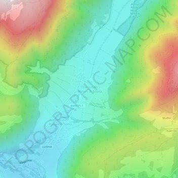 Carte topographique Oberrasen, altitude, relief