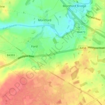 Carte topographique Chavel, altitude, relief