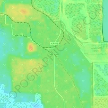 Carte topographique Agricola, altitude, relief