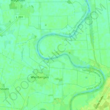 Carte topographique Lohof, altitude, relief