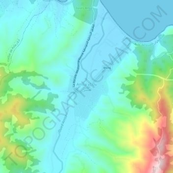 Carte topographique Amsa, altitude, relief