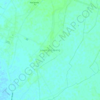 Carte topographique Lawang Kupang, altitude, relief