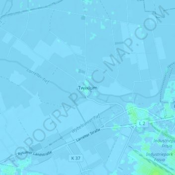Carte topographique Twixlum, altitude, relief