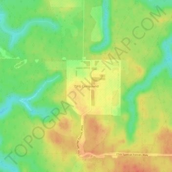 Carte topographique 7SFG Compound, altitude, relief