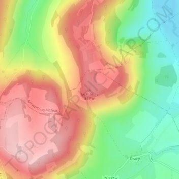 Carte topographique Le Planay, altitude, relief