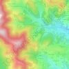 Carte topographique Le Grand Vernay, altitude, relief