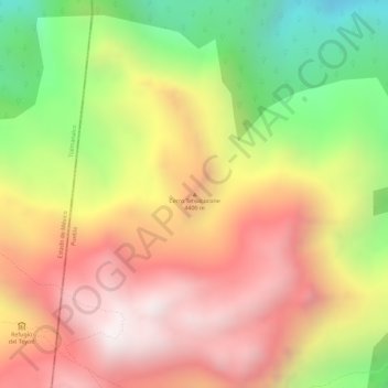 Carte topographique Cerro Tehuicocone, altitude, relief