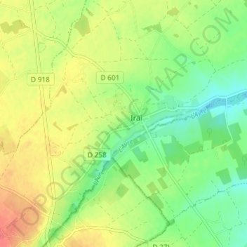 Carte topographique La Guivière, altitude, relief
