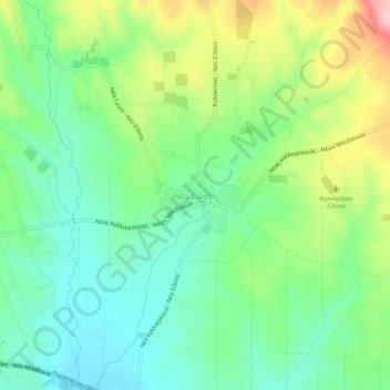 Carte topographique Nea Silata, altitude, relief