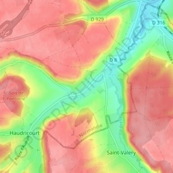 Carte topographique Villers, altitude, relief
