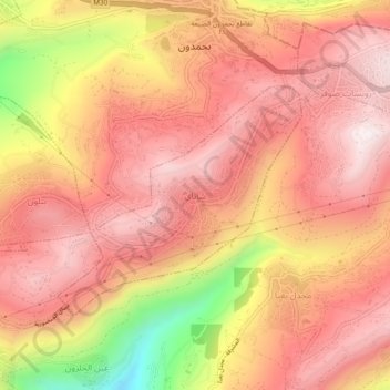 Carte topographique Shanay, altitude, relief