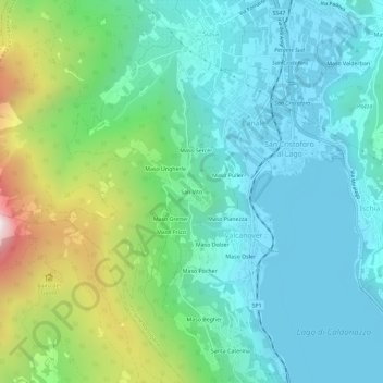 Carte topographique San Vito, altitude, relief