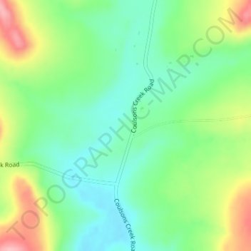Carte topographique Coulsons Creek, altitude, relief