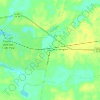 Carte topographique Coney, altitude, relief