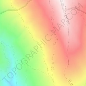 Carte topographique María Reyes, altitude, relief