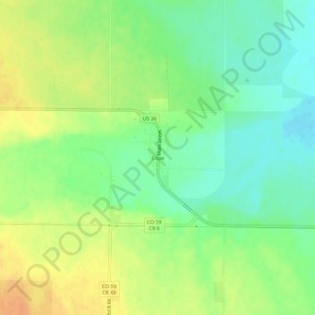 Carte topographique Cope, altitude, relief