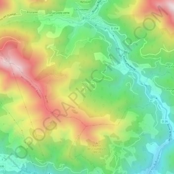 Carte topographique Michelin, altitude, relief