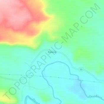 Carte topographique Rovieng, altitude, relief