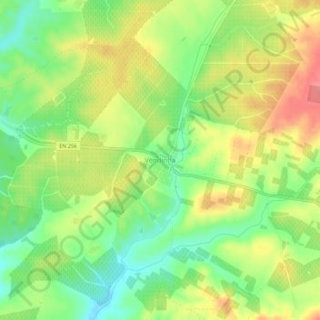 Carte topographique Vendinha, altitude, relief