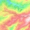 Carte topographique Bhamdoun, altitude, relief