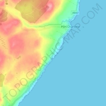 Carte topographique Carn, altitude, relief