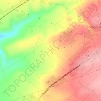 Carte topographique Contrada Magni, altitude, relief