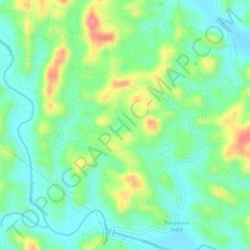 Carte topographique Ambodimanga, altitude, relief