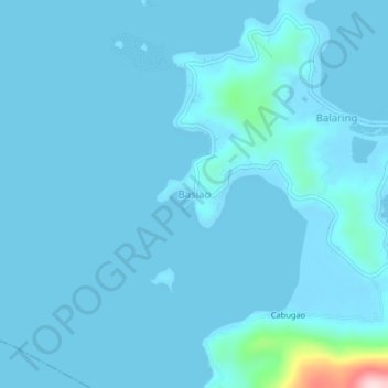 Carte topographique Basiao, altitude, relief