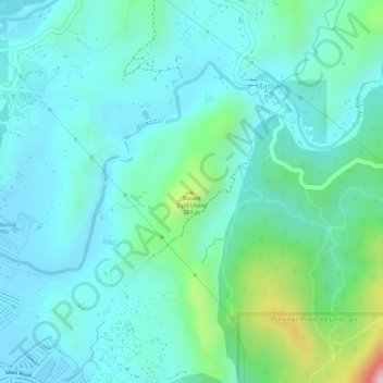 Carte topographique Mount Sipit Ulang, altitude, relief
