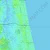 Carte topographique South Jax Beach, altitude, relief