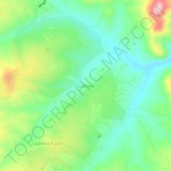 Carte topographique Ludewa, altitude, relief
