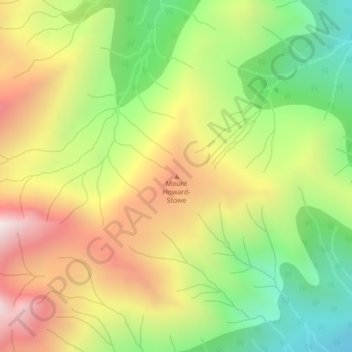 Carte topographique Mount Howard-Stowe, altitude, relief